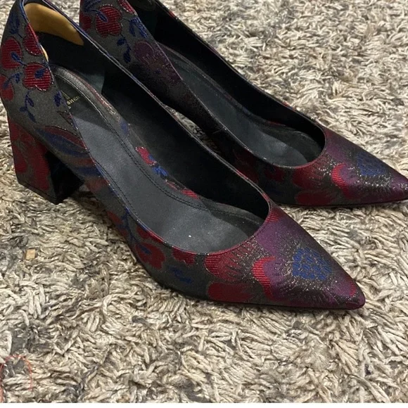 Marc Fisher Red and Purple block  3” Heels - Picture 4 of 8